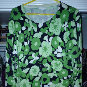 Charter Club Tops - Charter Club XL button down top green black white Charter Club Tops - Charter Club XL button down top green black white